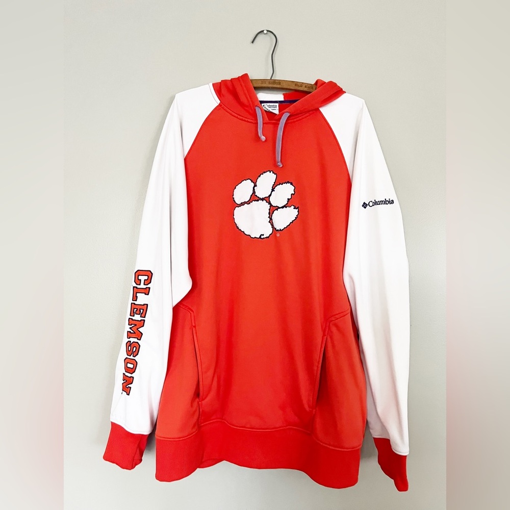 Columbia Men’s Clemson Tigers Embroidered Orange and White Hoodie